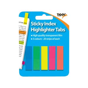 Sticky Index Tabs, Assorted Colours, Hang Pack