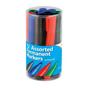Tiger Permanent 4.5mm Chisel Tip Marker, Assorted Tub