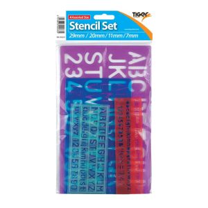Stencil Set (4 pce) in Hanging Pack