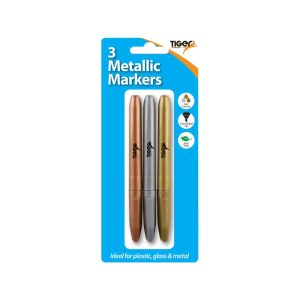 Metallic markers-pack of 3-gold/silver/bronze