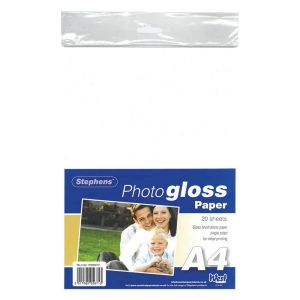 Stephens Photogloss A4 Paper, 20 Sheets
